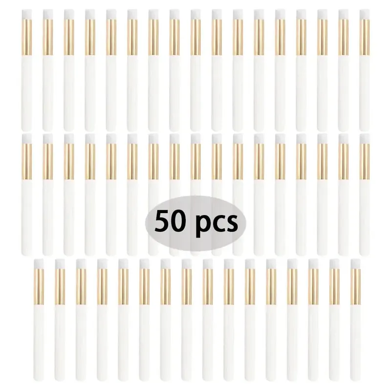50Pcs Professional Soft Lash Extension Shampoo Brushes Deep Cleansing Eyelash Eyebrow Nose Peel Care Salon Beauty Supplies Tools