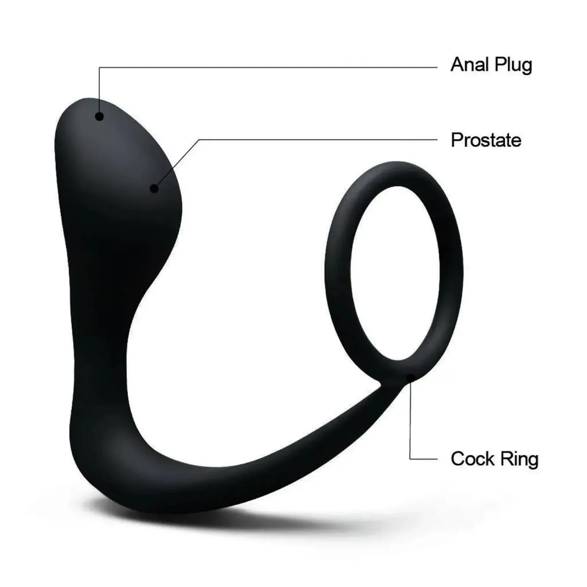 Silica Gel Lock Ring Penis Ring Prostate Massager Adult Sex Toys for Men Back Court Beads Male Butt Plug Couple Sharing Cock