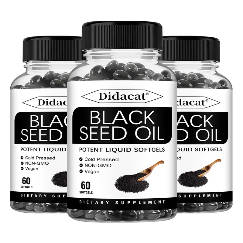 Vegan Black Seed Oil Capsules - Supports Immune Joint Digestive Hair Skin Health - Non-GMO Gluten Free Supplement