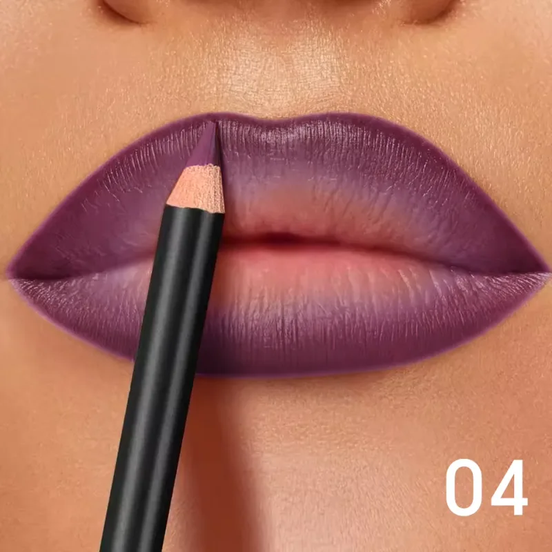 Delineador labial fosco à prova d'água de 6 cores - Fórmula de longa duração e sem transferência com acabamento fosco 6 tons versáteis