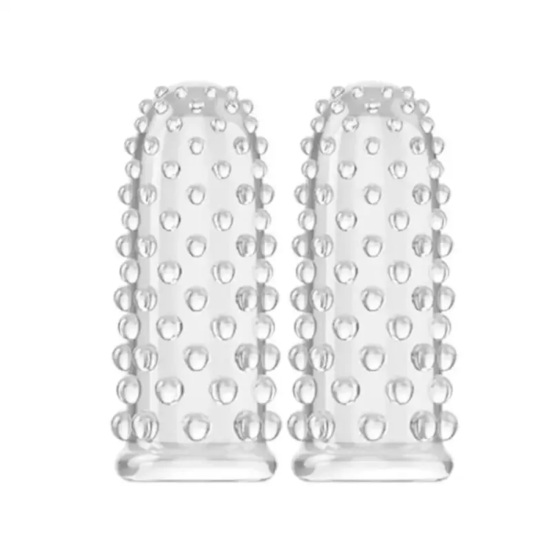 2pcs G Point Stimulation Finger Sleeves Clitoris Massage Sex Toys For Women Penis Rings Sex Delay Couples Games Delay Reusable