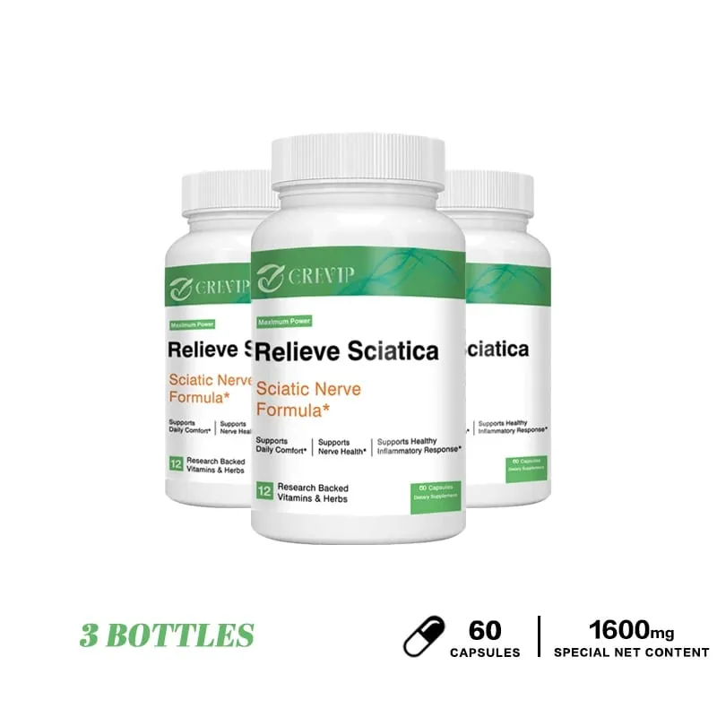 Sciatic Nerve Health Support - Helps Relieve Joint Pain Supports Daily Nervous System Bone & Nerve Health Balances Inflammation