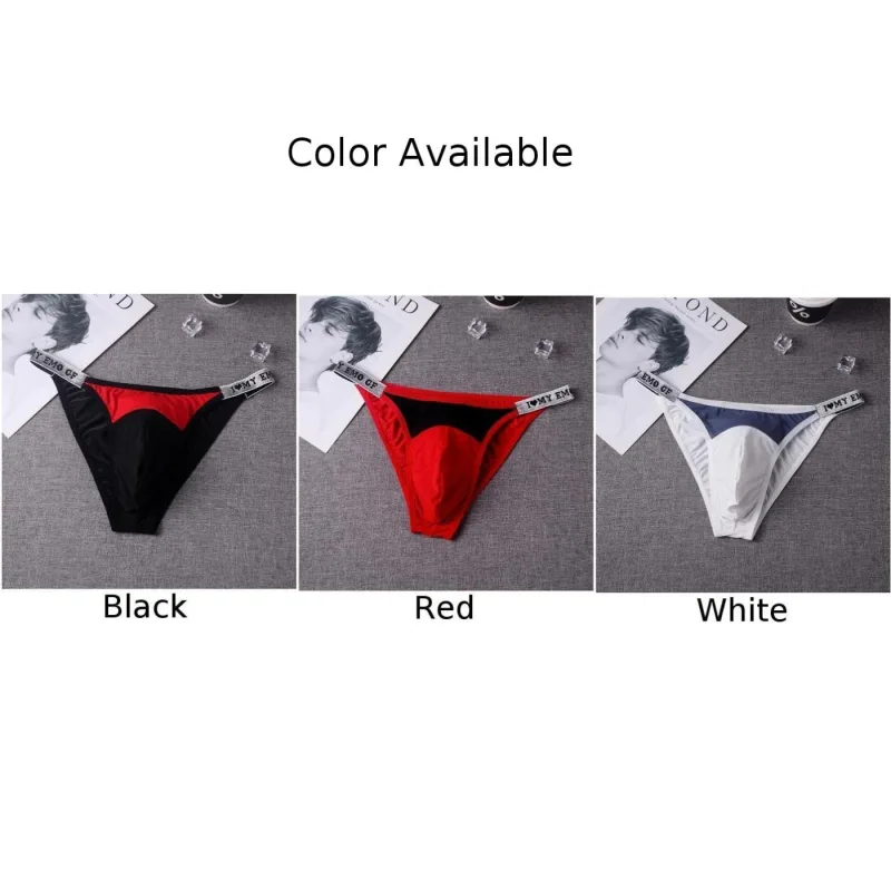 1PC Men Sexy Underwear Briefs Minimalist Sexy T-shaped Pants Low Waist Pouch Panties Breathable Thin Underpants