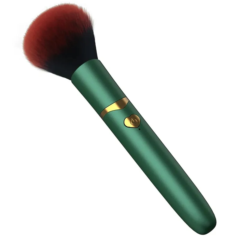 Electric Loose Powder Brush Multifunctional Quick Makeup Brush Blush 10 Gears Vibration Rechargeable Makeup Brush Tools
