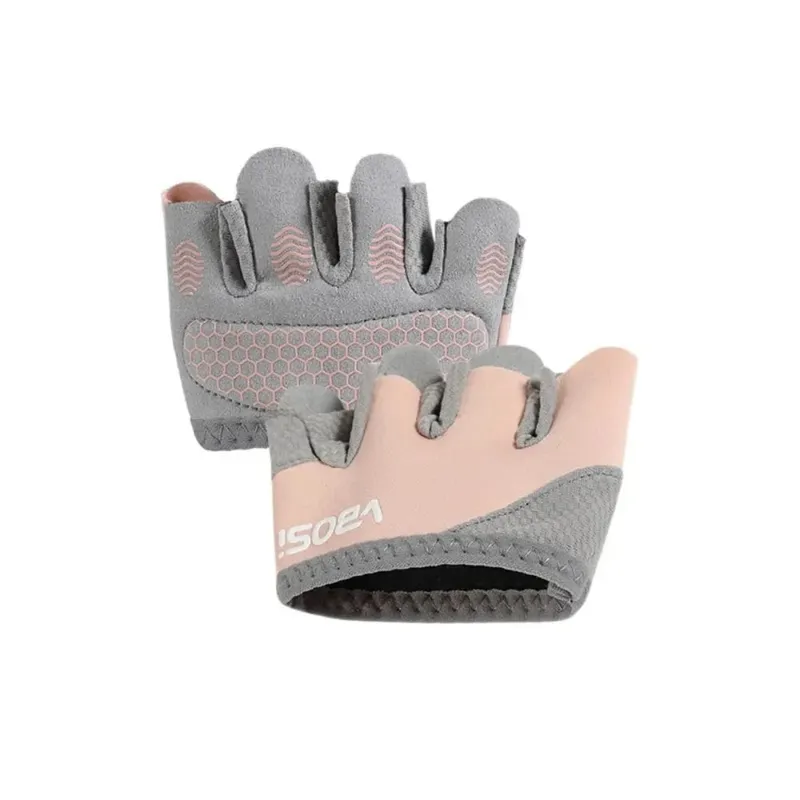 1Pair Anti-Slip Gym Half Finger Gloves Breathable Four Finger Weight Lifting Grips Anti-callus Gymnastics Grips Pull Ups Workout