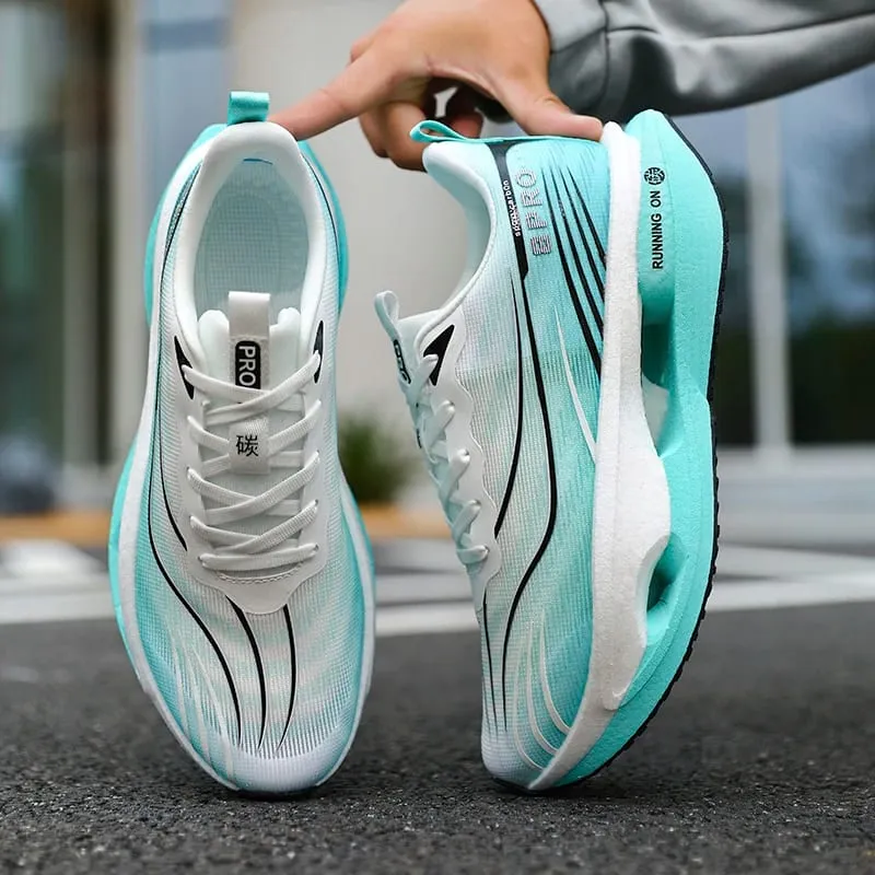 2026 Men Sports Running Shoes Marathon Breathable Light Comfortable Women Athletic Sneakers Carbon Board Trend Athletic Sneakers