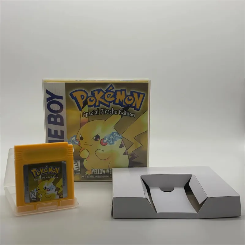 Pokemon Series Blue/Crystal/Gold/Green/Red/Silver/Yellow GBC Game in Box with Manuals for Video Game Cartridge USA Version