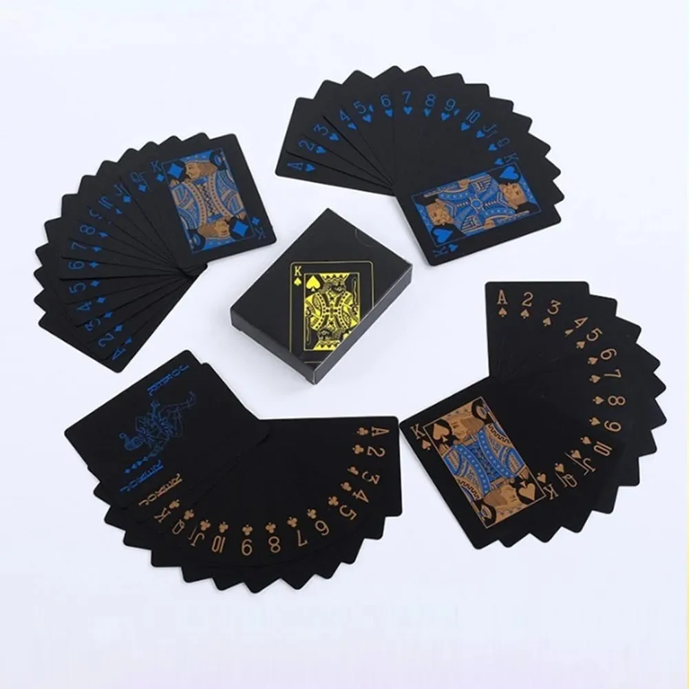 トランプゲームポーカーカードボード子供子供のおもちゃ防水プラスチック PVC 黒青赤黄緑デッキカードハイエンド上品 — image 9