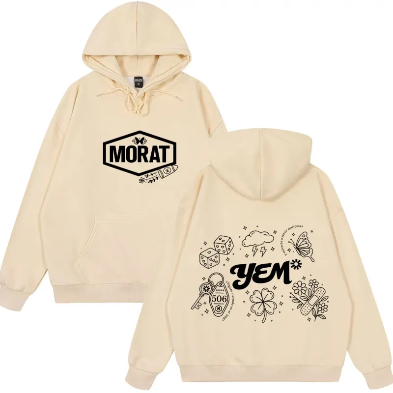 Band Morat Yem World Tour 2026 Print Hoodie Men Women Fashion Clothing Pullover Long Sleeves Loose Hip-hop Sweatshirts Fan Gifts