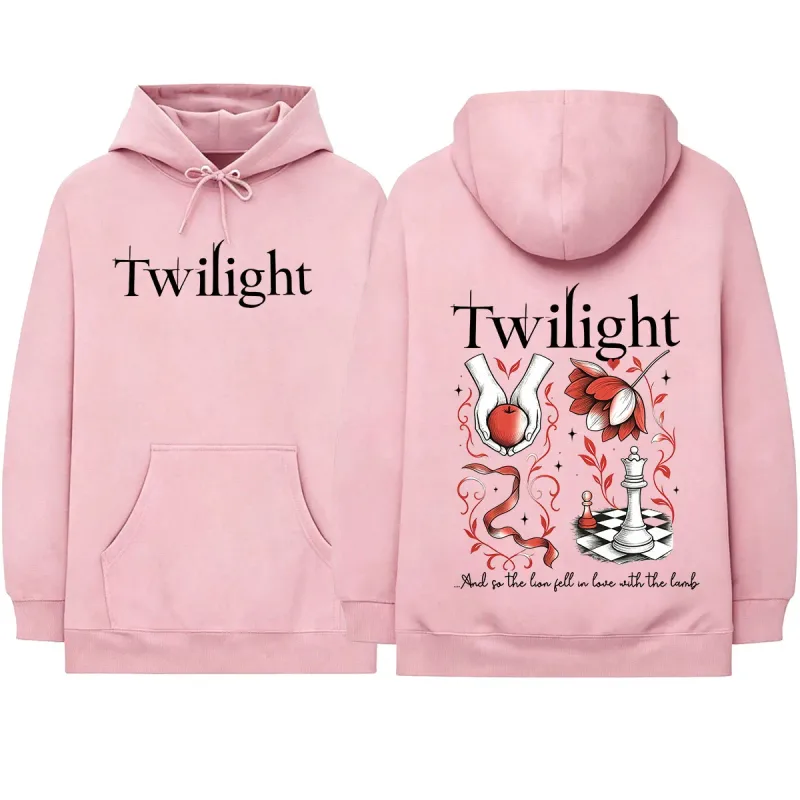 Twilight Inspired Vampire Wolves Romance City of Forks Hoodies The Lion Fell in Love with The Lamb Long Sleeves Sweatshirts