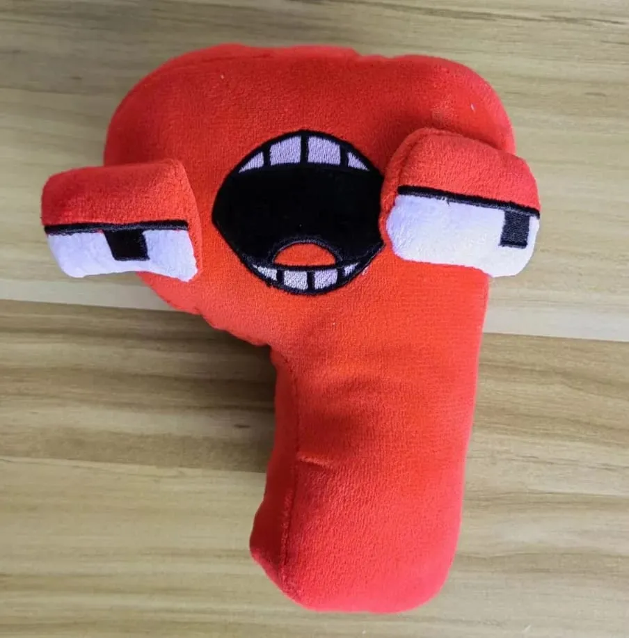 Cute A-Z Red Alphabet Plush Pillows Soft Letter Stuffed Dolls Kids Educational Learning Toy Gift