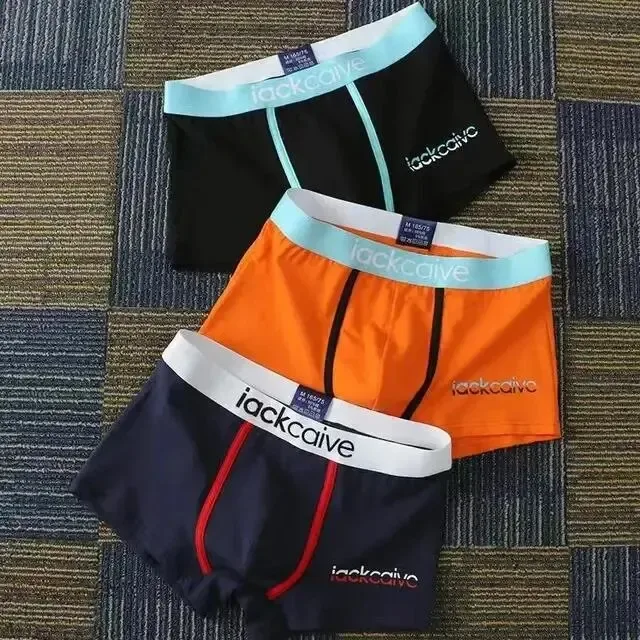 3Pcs Seluar Dalam Lelaki Kapas Seluar Dalam Lelaki Petinju Lelaki Bernafas Boxer Seluar Dalam Bercetak Seluar Dalam Selesa Seluar Dalam Lelaki M-3XL