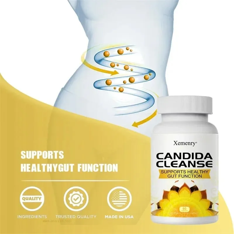 Candida Cleanse – Fördert die Darmreinigung und Entgiftung, verbessert die Verdauung und lindert Verstopfung und Blähungen