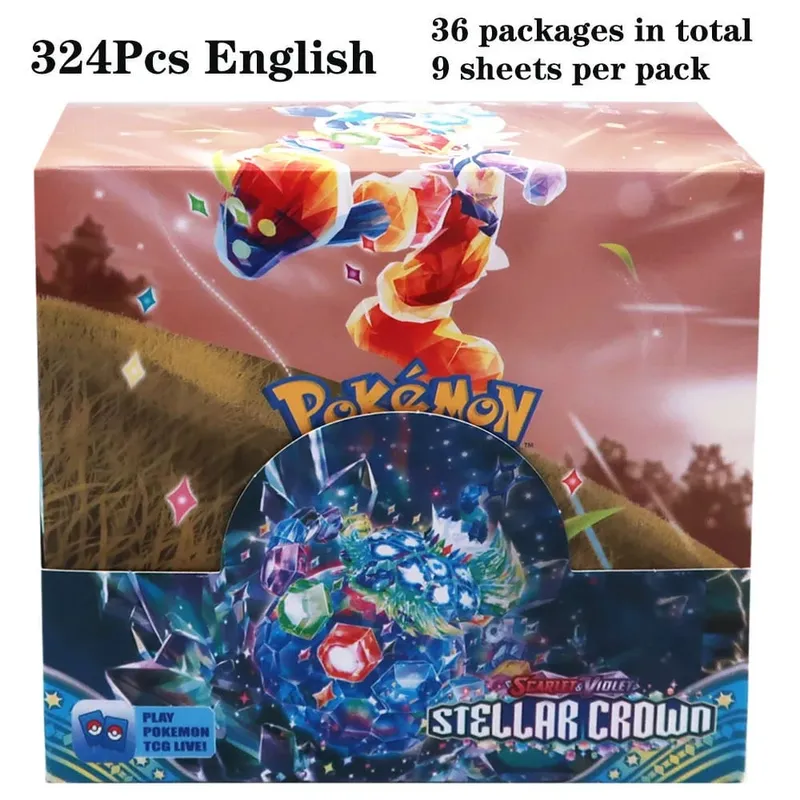 324 pièces Pokemon TCG: épée et bouclier tempête obligations Booster boîte jeu de cartes à collectionner carte Pokemon enfants jouets jeu de société