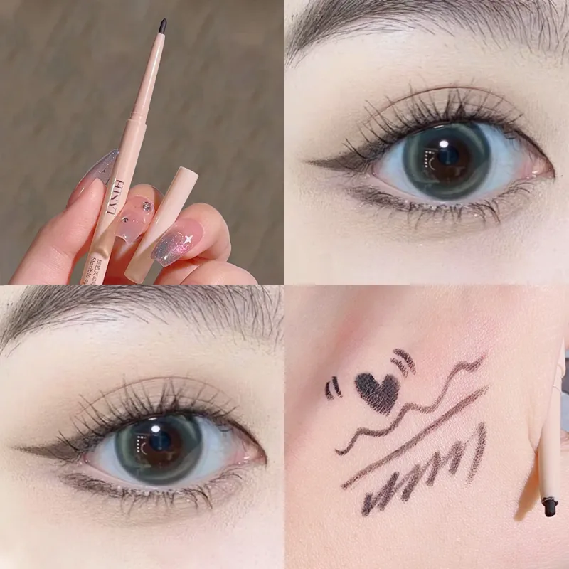 Ultra-fine Matte Red Gel Eyeliner Pencil Brown Under Eye Liner Pen Waterproof Matte Aegyosal Lying Silkworm Eyes Makeup