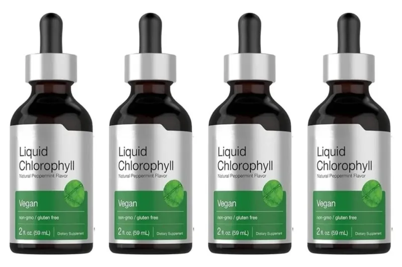 Chlorophyll Liquid Drops Mint Flavor 59ml with Herbal Plant Extract Natural Dietary Supplement Mix with Water for Consumption