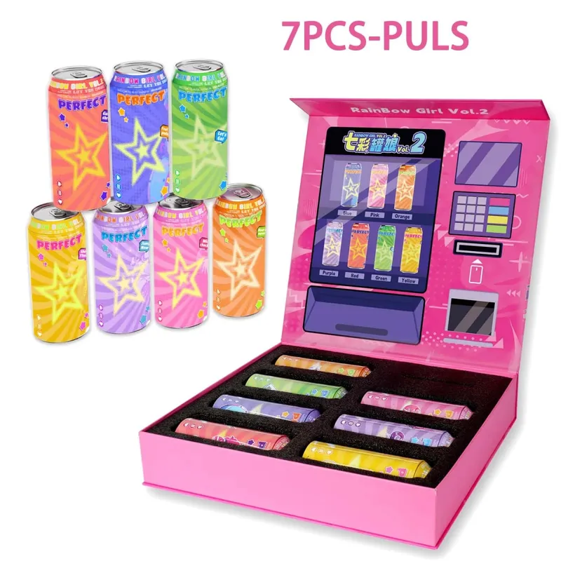YUU 7 pièces Masturbateurs masculins cachés en conserve Fellation Jouets sexuels doux Chatte de poche Outil de masturbation portable Anime Onahole pour hommes de 18 ans et plus