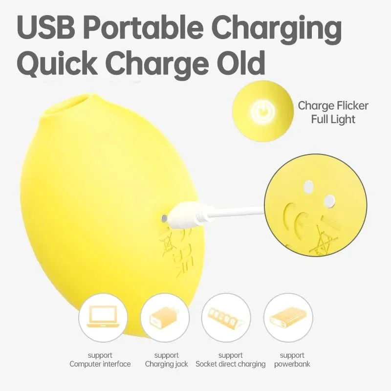 Lemon Vibrating Egg Clit Sucking Licking Sucking Female Sex Toy G-Spot Massager Supplies Vibrating Masturbator