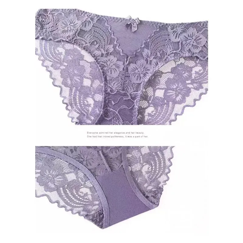 Everyday Lace Lingerie Ultra-thin Breathable Upper Support Anti-sag No Sponge Transparent Bra Set ladies Basic Underwear S-XL