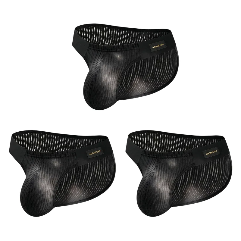 New Men's Silky Mercerized Briefs Quick‑Dry Breathable Lightweight Premium Texture Gym Workout Sports Male Underpants