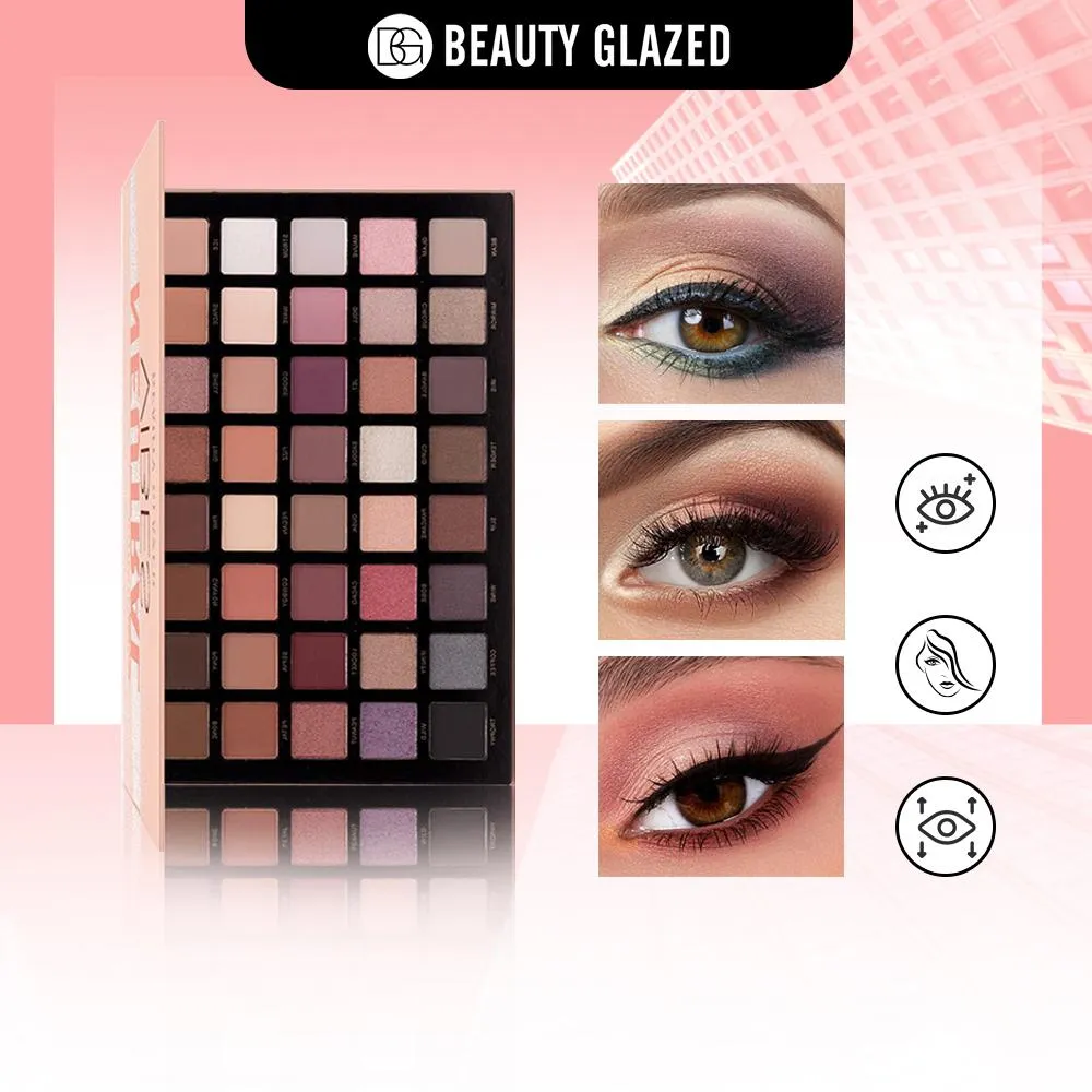 Neutral Vibes Matte 40 Colors Highlight Shimmer Eye Shadow Cosmetics Palette Glitter Eyeshadow