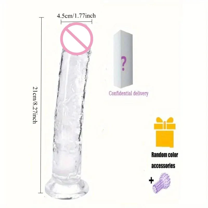 7 Sizes Realistic Clear Dildo XL Silicone Penis with Suction Cup Plugs for Women Masturbation Anal Adults Gay Sex Toys 18 G-spot