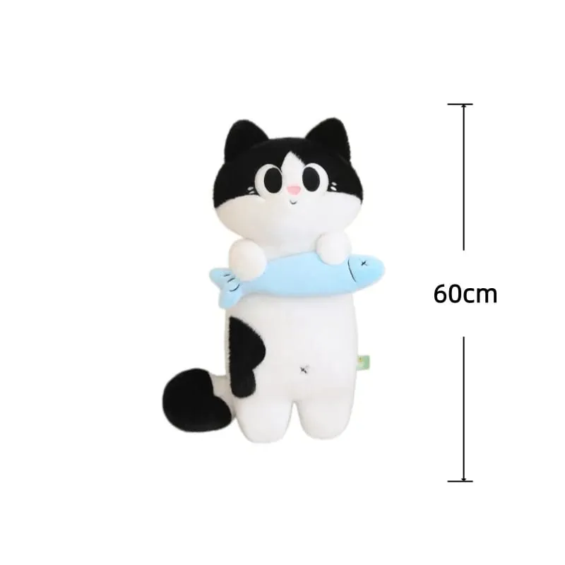 Cat Plush Toys Adorably Cat Stuffed Pillow Kawaii Soft Sofa Cushion Home Decor Toys Accompany Sleep Toy Birthday Gifts