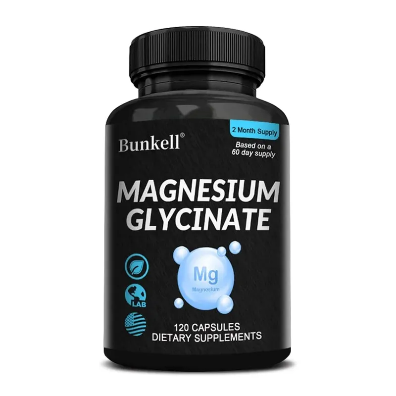 Magnesium Glycinate - Supports Nerve Muscle Bone and Heart Health Helps with Stress Sleep Quality Support Muscles Recovery