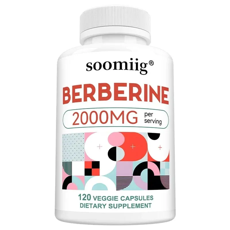 Berberine Capsules 2000mg Supports Heart Cardiovascular Health Digestion Liver Health Immunity & Metabolic Balance