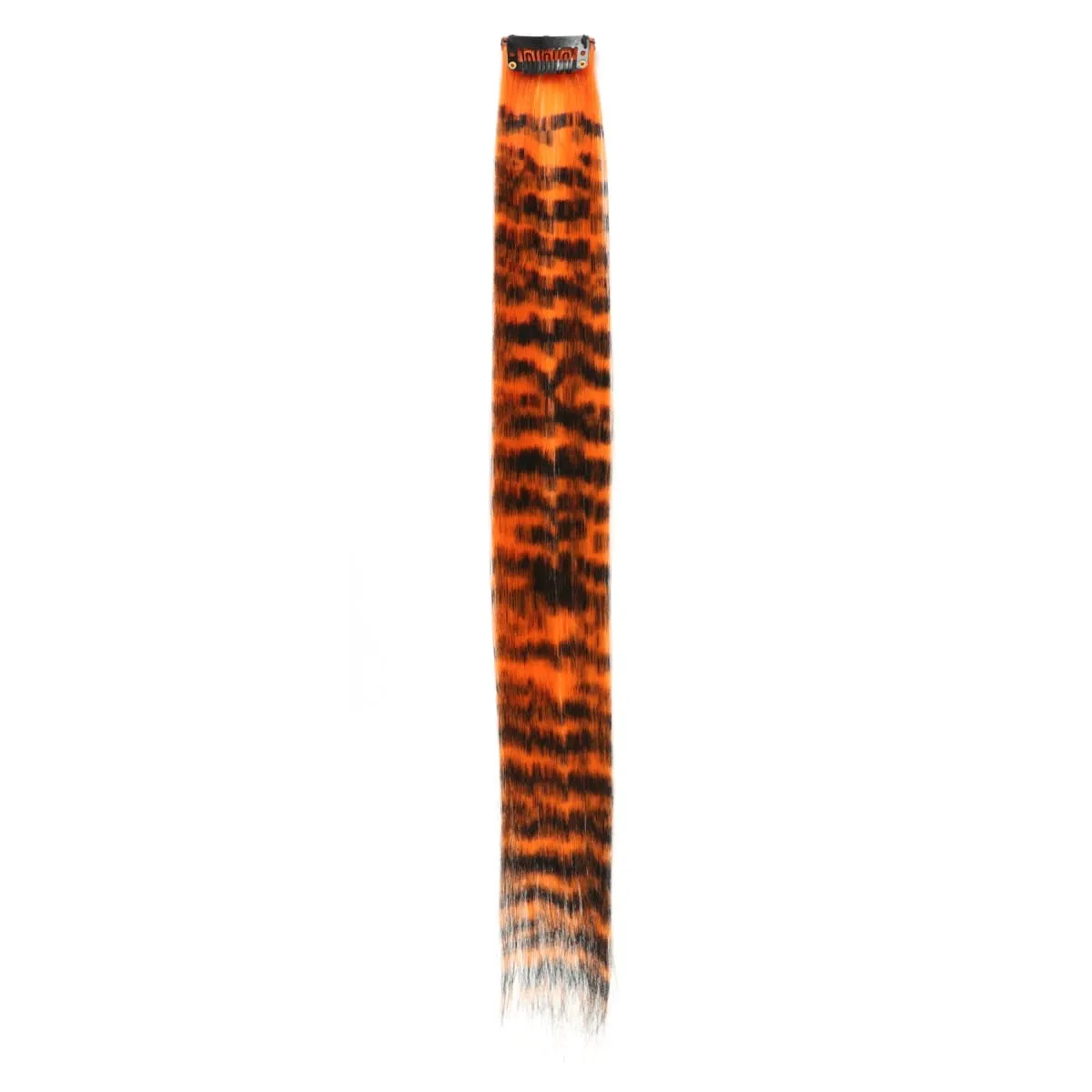 Synthetic Hair Extension 18 Inch Colorful Clip-In Hair Extensions Leopard Print Hairpiece For Women Girls Party Daily Use