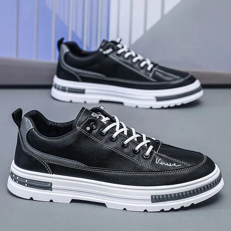 New Thick Soled Men's Casual Sports Board Shoes Fashionable Men's White Shoes Single Shoes
