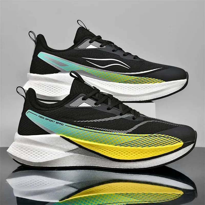 Men Casual Sports Running Shoes Carbon Board Marathon Training Breathable Women's Jogging Athletic Nonskid Walking Sneakers