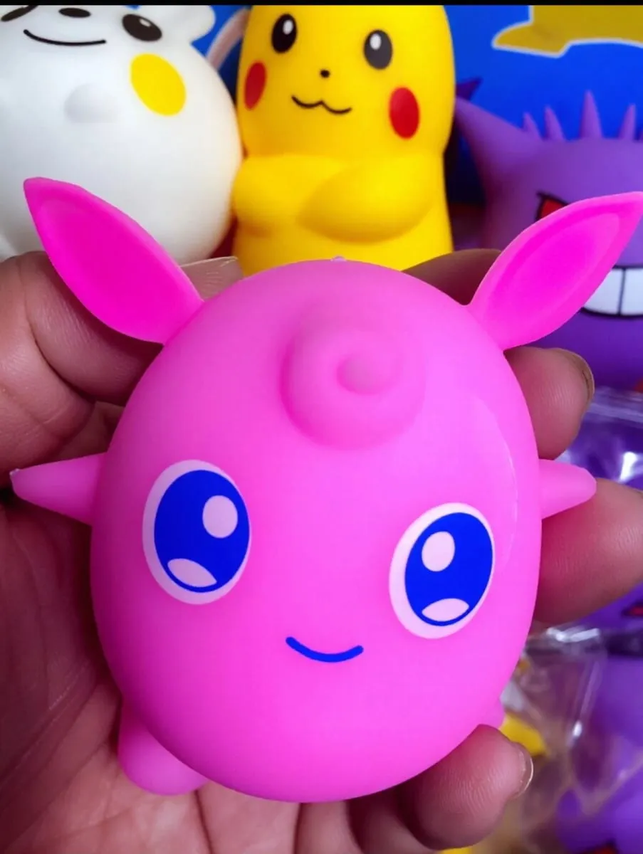 Cute Pokemon Cartoon Pikachu Squeeze Toy Rebound Pinch Music Suitable for Fans to Relieve Stress Knead Figurines Party Gift