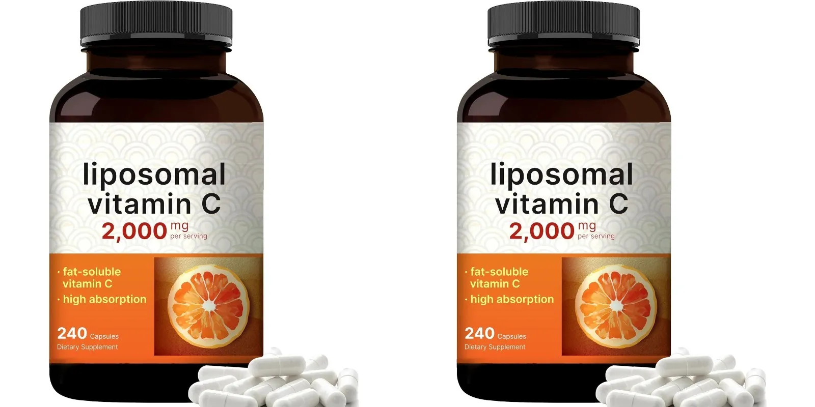 Liposomal Vitamin C 2 000 มก. รองรับสุขภาพของสารต้านอนุมูลอิสระและระบบภูมิคุ้มกัน การดูดซึมสูง ปลอดจีเอ็มโอ ปราศจากกลูเตน– 240 แคปซูล