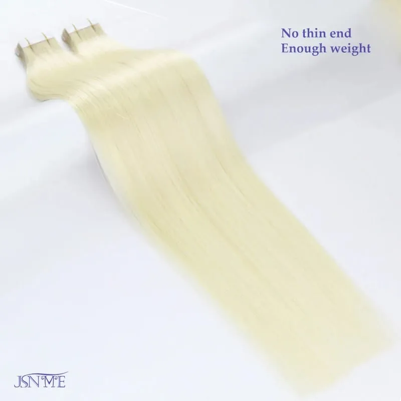Tape In Human Hair Extensions 100% Really Hair Tape In Hair Natural Straight Black Brown Blonde 613 For SalonFor Women