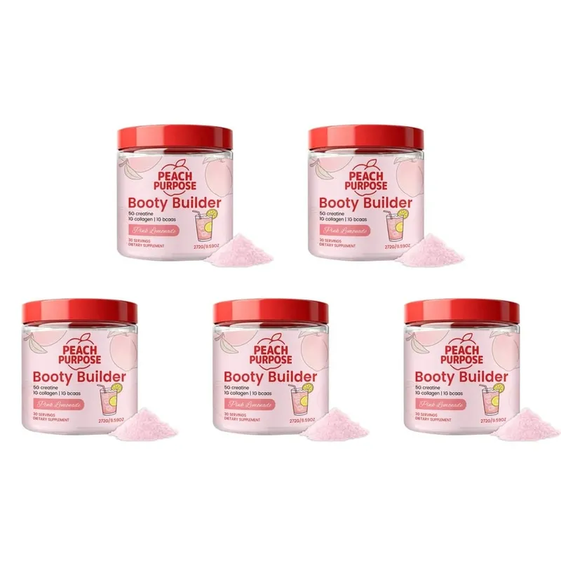 Peach Purpose Collagen Powder Skin Elasticity & Workout Recovery Support for Active Fitness and Strength Routines 30 Servings
