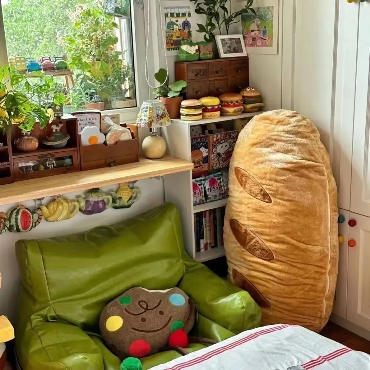 Baguette Plush Pillow Simulated Bread Stuffed Cushion Home Decor Toys Accompany Sleep Toy Sofa Cushion Creative Birthday Gifts