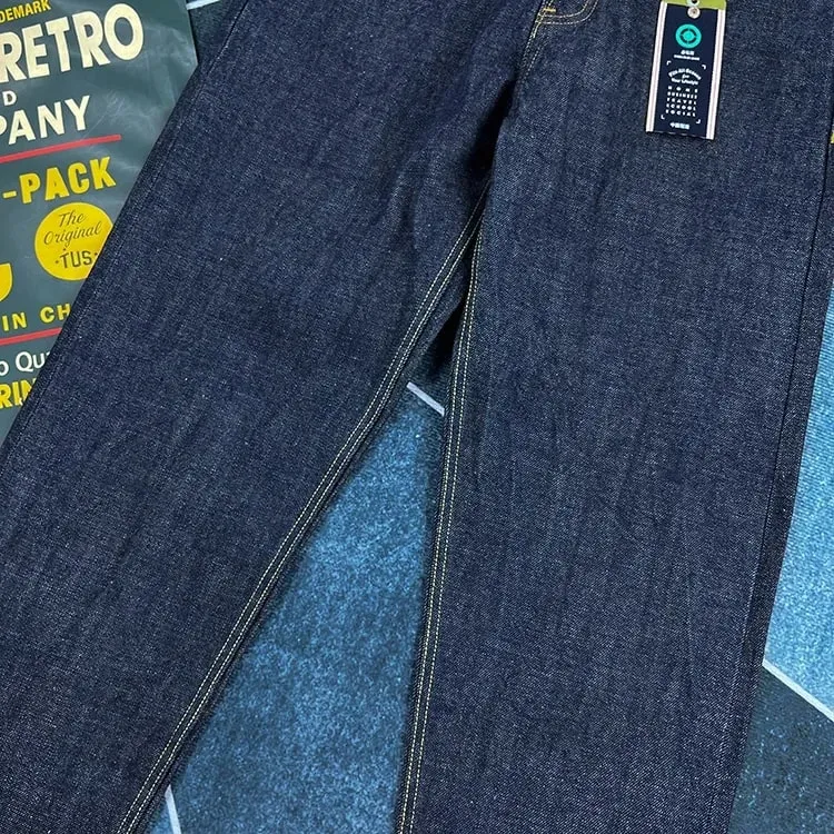 16oz hoge kwaliteit roze Selvadge denim jeans voor mannen katoen gewassen broek rauwe blauwe Amerikaanse vintage harde dikke rechte broek