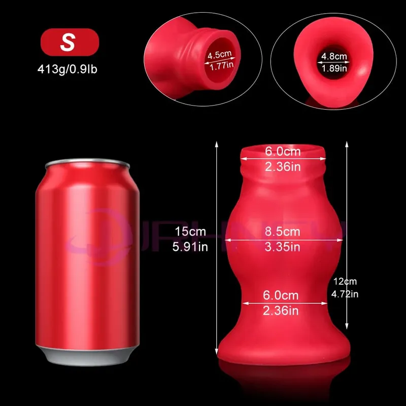 Super Huge 105mm Anal Plug Hollow Soft Dog Knot Butt Plug Sex Toys for Women Men Gay Fisting Anal Dilation G-spot Masturbation