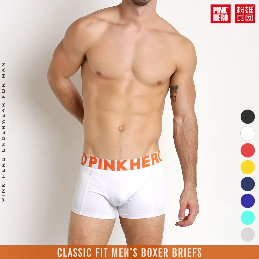 4 ST PINKHERO Modekalsonger för män, Snygg Bekväm Och Mjuk Slip Homme，Bomullsunderkläder Boxershorts,Calzoncillos Hombre
