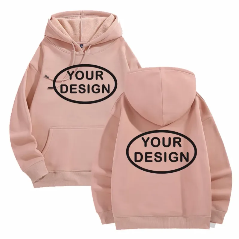 Customized Printed Men's And Women's Hoodies Loose Casual Fashion Long Sleeved Pullovers Embroidered LOGO Street Sports Shirts