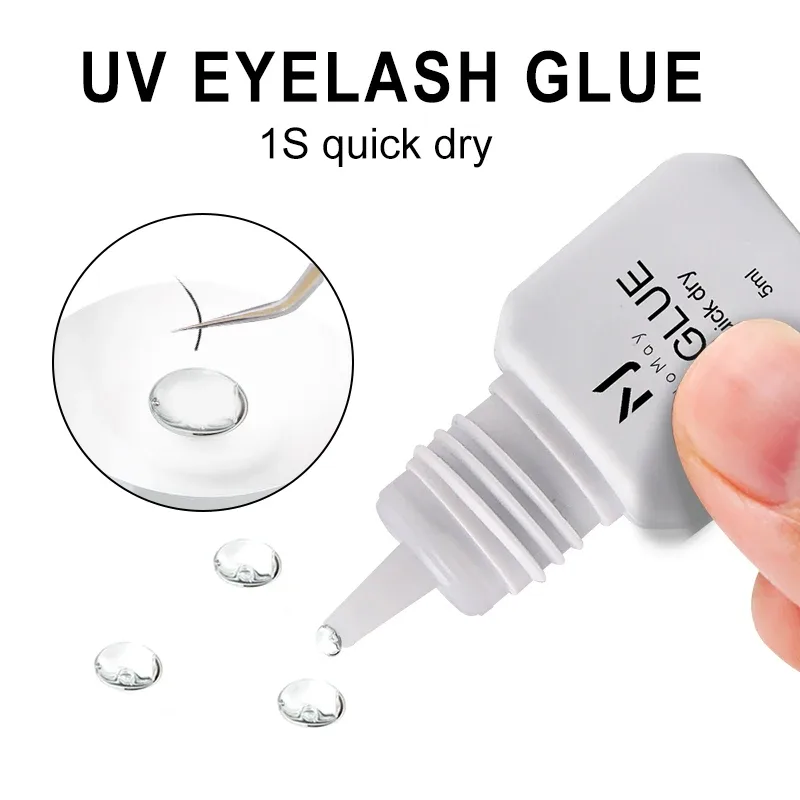 0.5Sec Eyelash Extension Glue Black Fast Dry UV Lashes Glue Black Eyelash Glue Lash Remover For UV Eyelash Extension