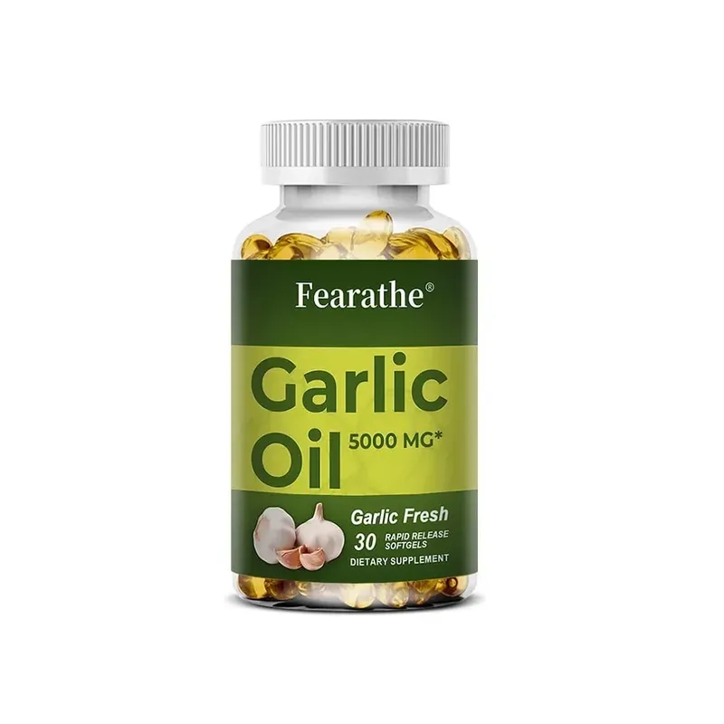 Garlic Oil Softgels 5000 Mg Immune Cardiovascular Circulation Heart Unflavored Non-GMO Gluten-Free Supplement — image 8