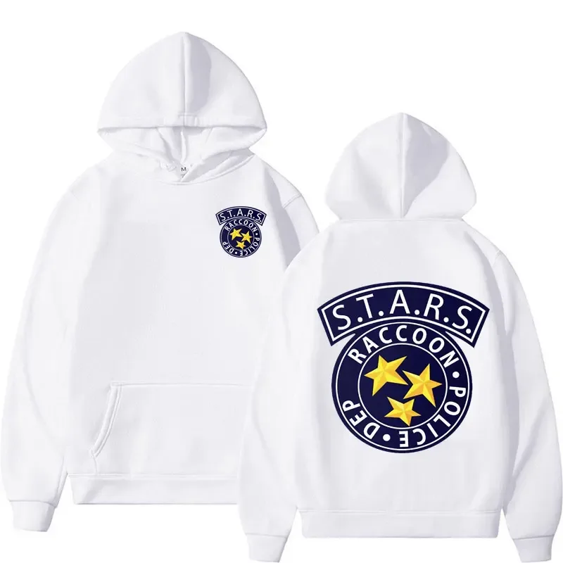 Limited Resident Evil Logo Graphic Hoodies Men's Harajuku Y2k Long Sleeve Sweatshirts Male Fashion Cool Casual Hoodie Streetwear