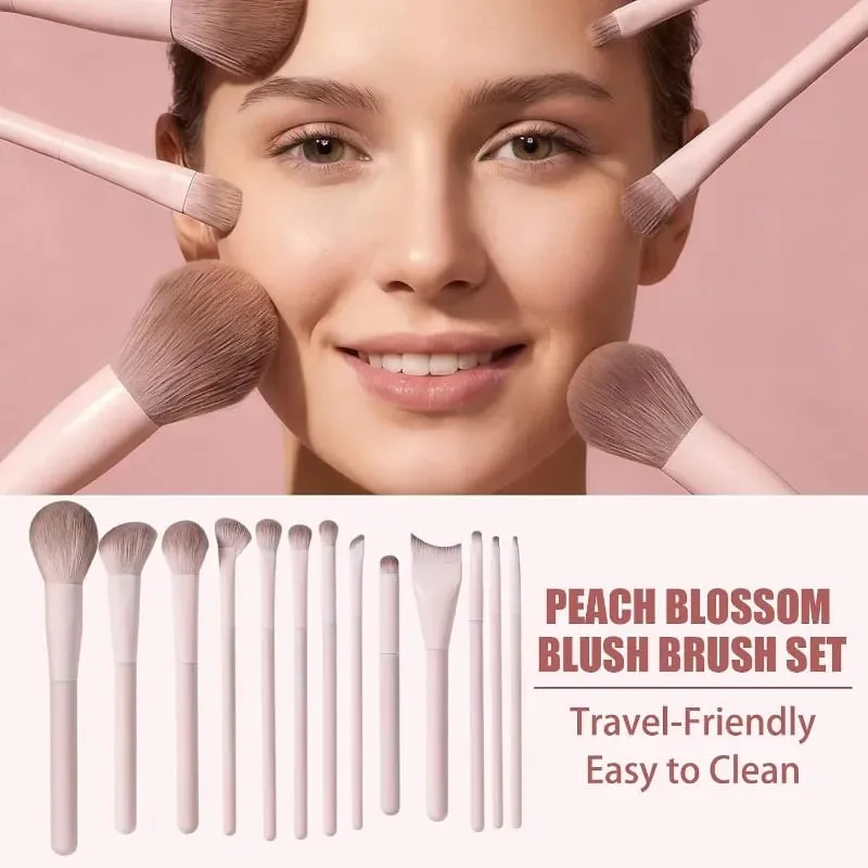 Makeup Brush Set 13 Pcs Professional Kit Foundation Eyeshadow Blush Lip Brushes Soft Synthetic Bristles for Women and Beginners — image 1