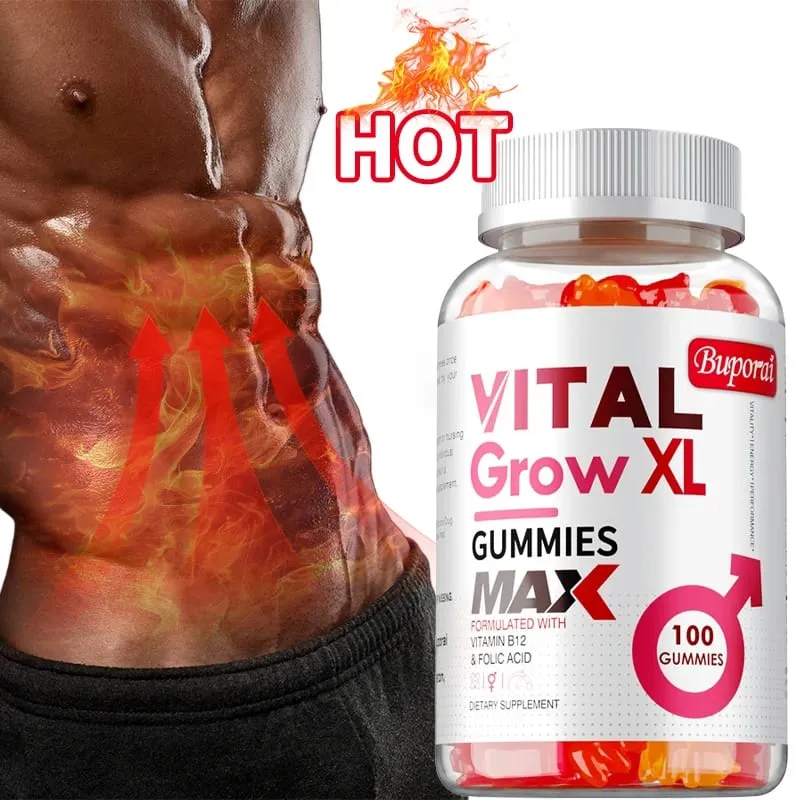 Vital Grow XL Male Gummies - Promotes Muscle Growth and Recovery Enhances Athletic Performance Endurance and Relieves Fatigue