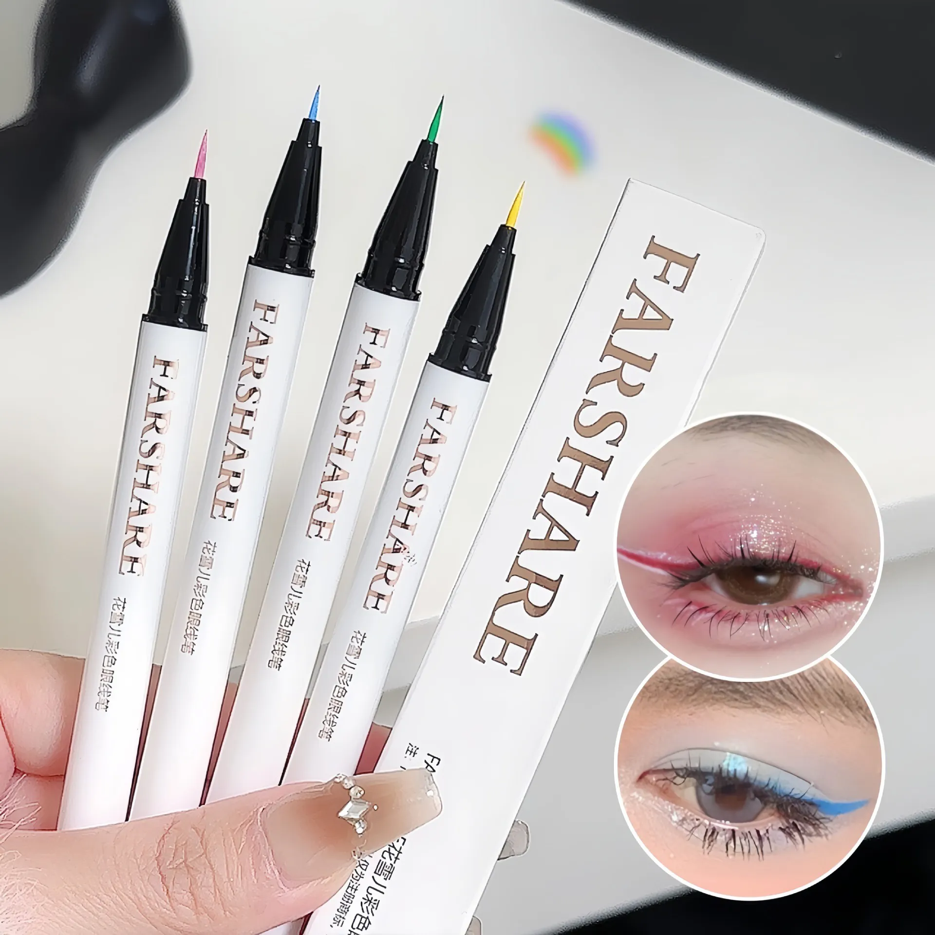 12 Colors Waterproof Eyeliner Pen Ultra-Fine Tip Liquid Eyeliner Long-Lasting Eye Liner Quick-Dry Colorful Makeup for Cosplay — image 5