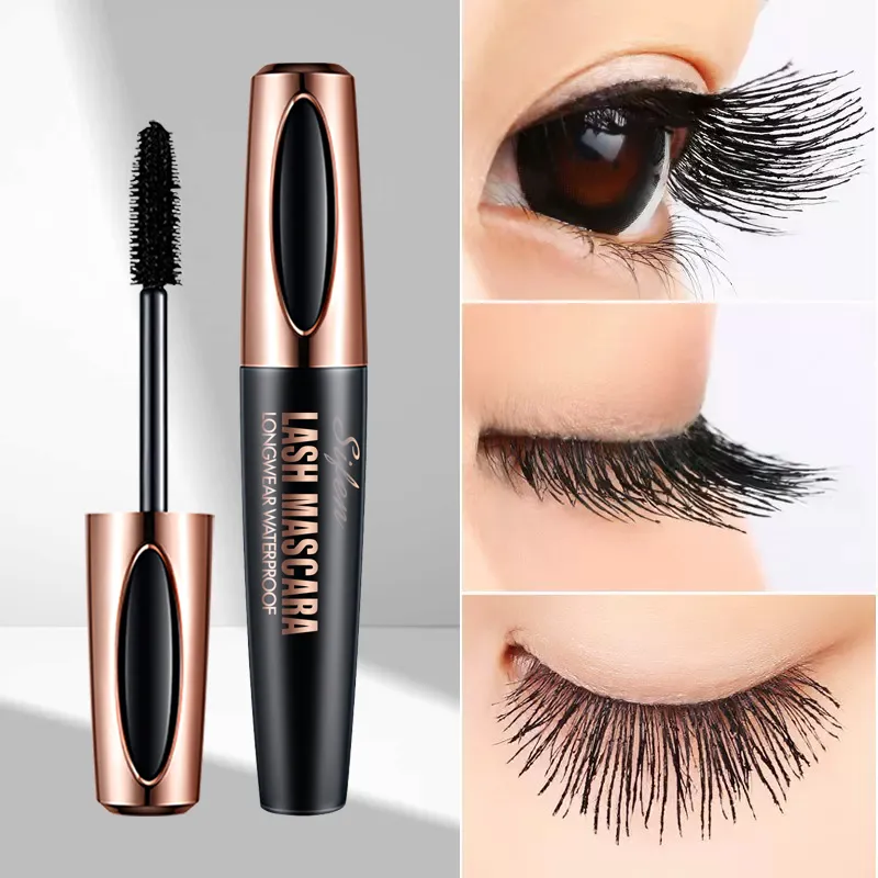 Waterproof Mascara Black Long Lasting Curling Thick Lengthening Eyelash Extension Smudge-proof Eye Makeup Cosmetics