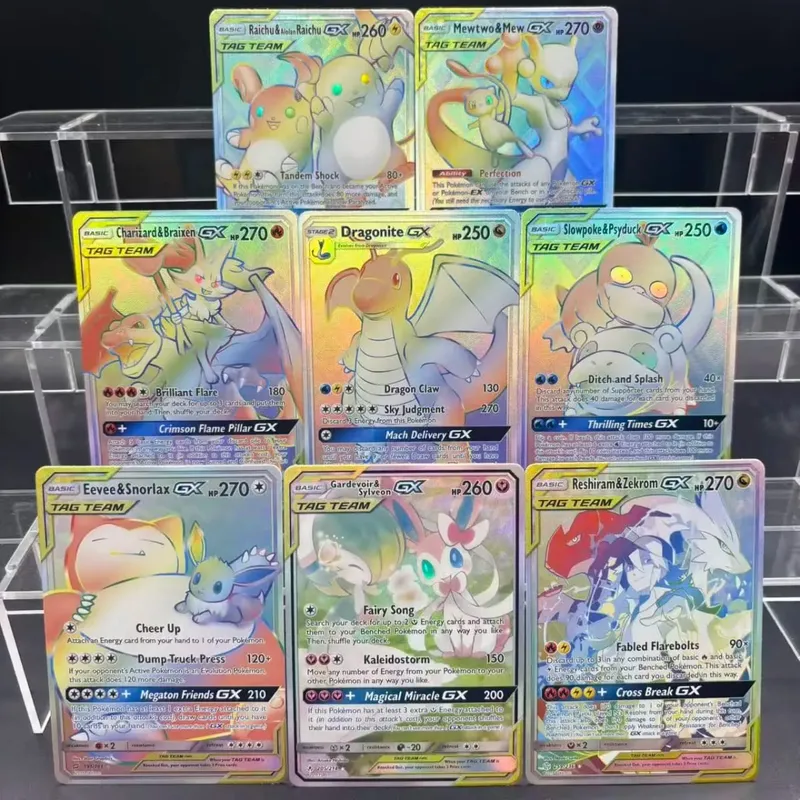 DIY Collection Cards Zekrom Umbreon Espeon Mewtwo GX EN Self Made Single Card Classic Game Anime Card Gift Toy
