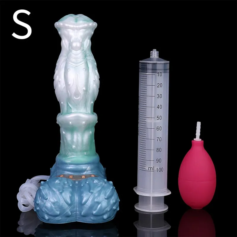 Large Squirting Horse Dildo Silicone Anal Plug Female Masturbator Prostate Massager Long Penis Adult Sex Toys for Women Men
